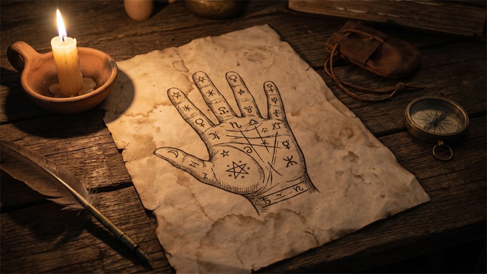 Handlesen in der Geschichte Title Image