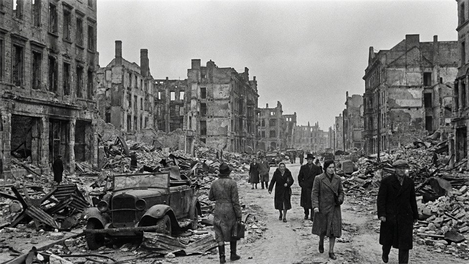 Berlin in ruins after World War II, 1945