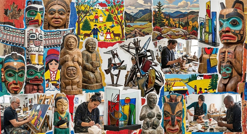 Kanadische Künstler und Kunstwerke aus verschiedenen Traditionen
