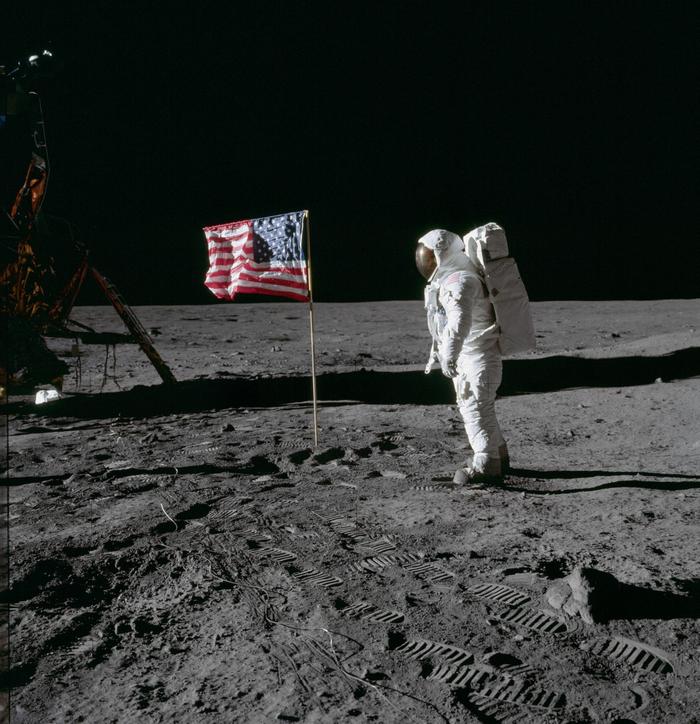 Billede af månelandingen. Image Credit: NASA