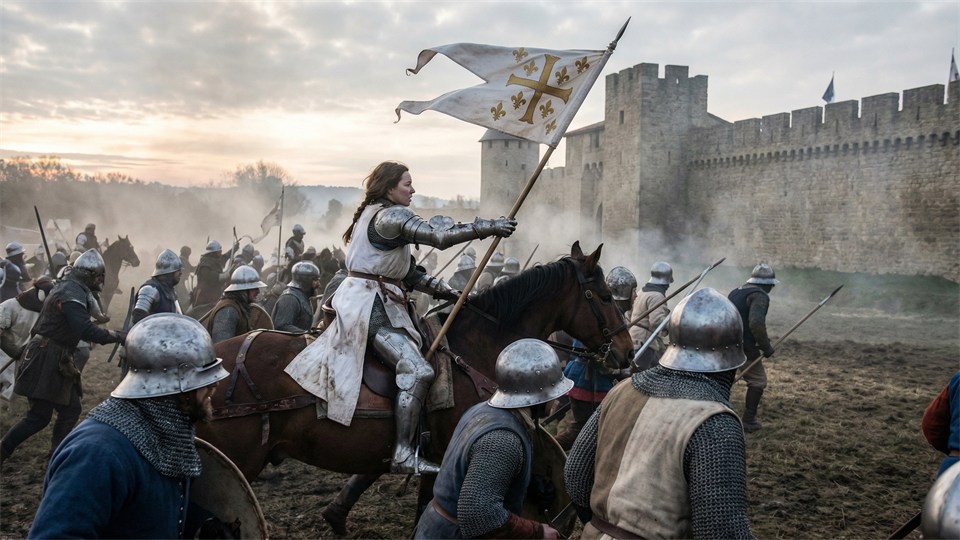 Juana de Arco lidera las tropas francesas