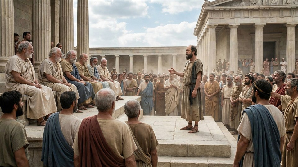 Socrate devant les juges à Athènes