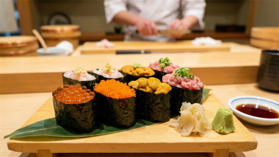 Sushi - Gunkan make med ris og tang