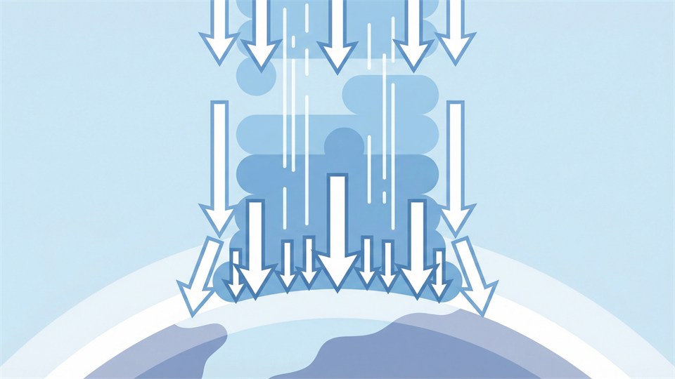 Illustration af lufttryk og vindretning på Jorden
