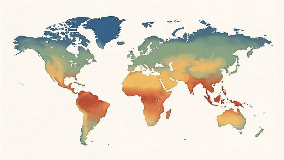 Kort over verdens klimazoner
