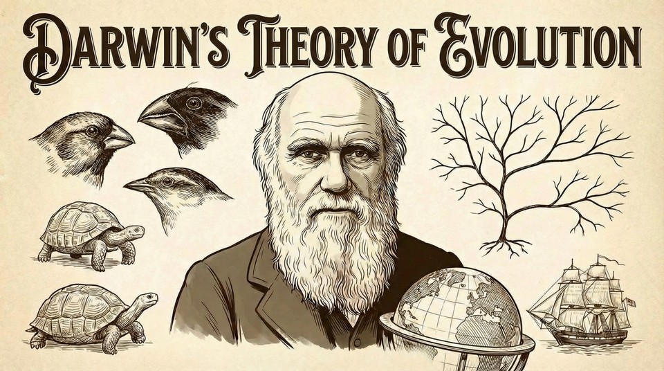 La théorie de l'évolution de Darwin Title Image