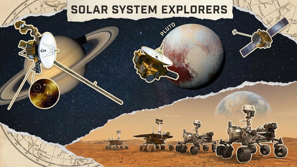 Différentes sondes spatiales et leurs voyages à travers le Système solaire
