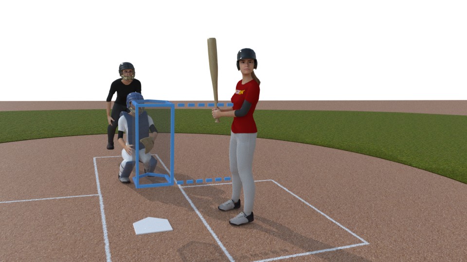 Strike-zonen i baseball visualliseret i 3D