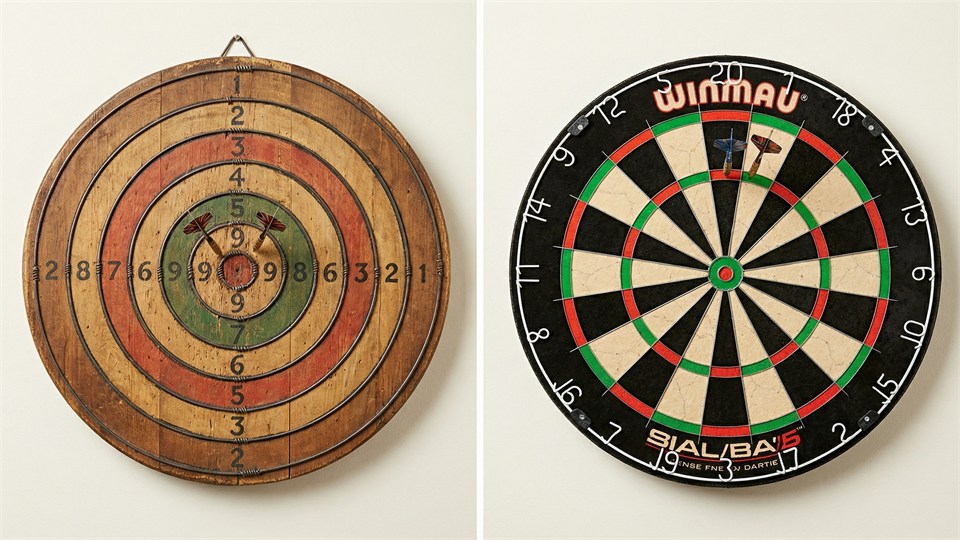 Die Entwicklung der Dartscheibe von Holz zu modernem Sisal