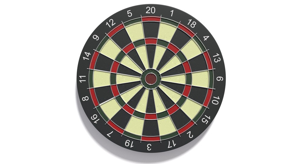 Dartboard with point markings