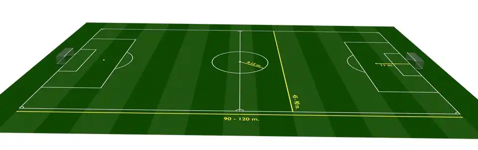 Fodboldbane i stor størrelse