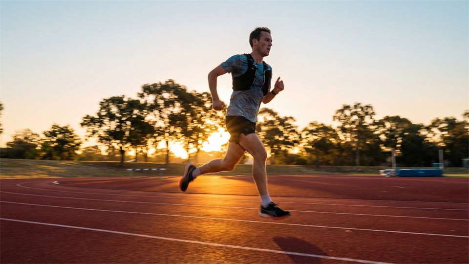 Person løber på løbebane som et eksempel på aerob træning