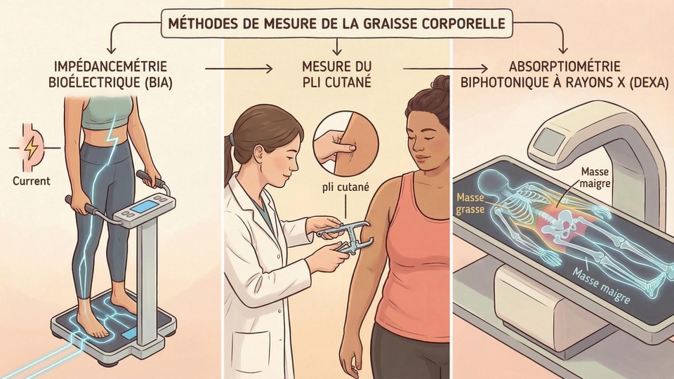 Différentes méthodes pour mesurer le pourcentage de graisse corporelle