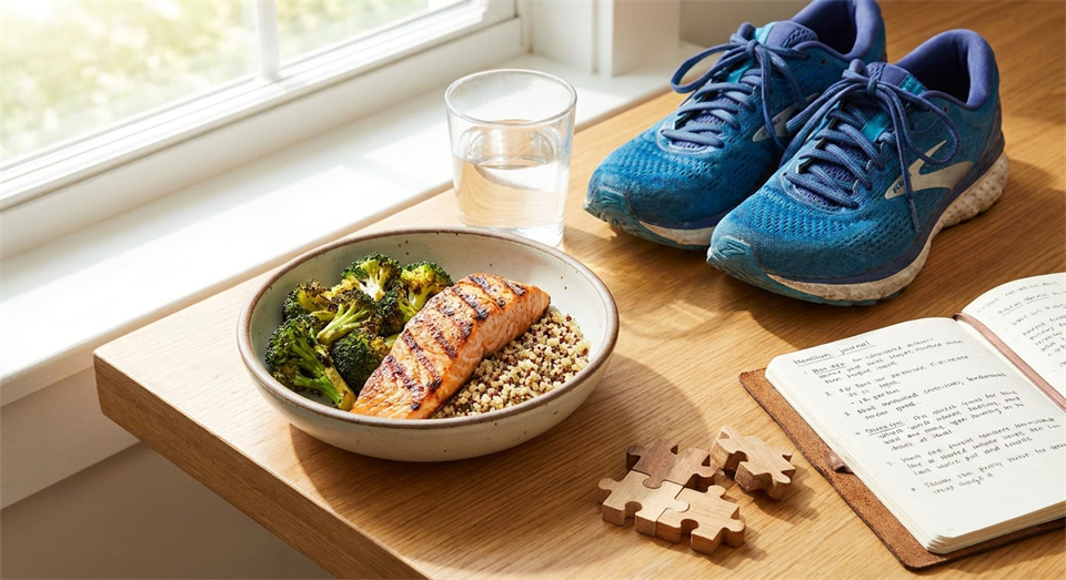 Sunde vaner som motion, mad og mental aktivitet for hjernen