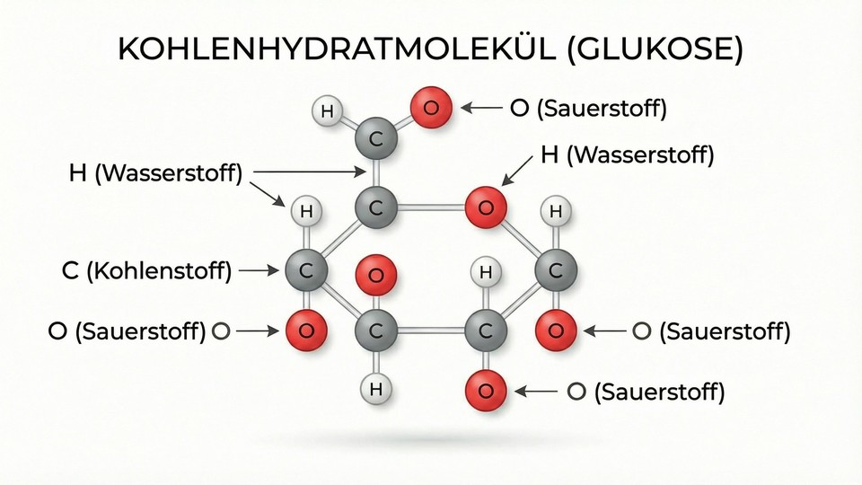 Illustration eines Kohlenhydratmoleküls