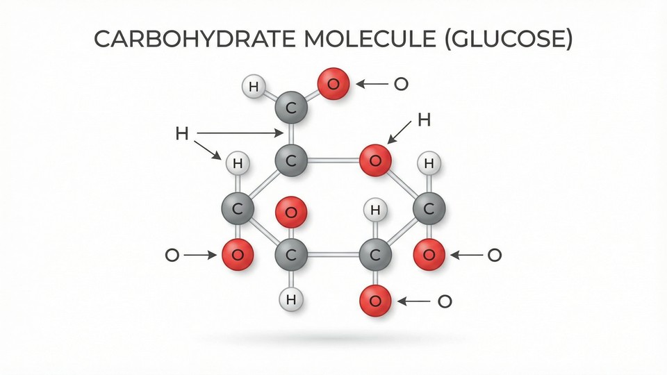 Illustration of a carbohydrate molecule