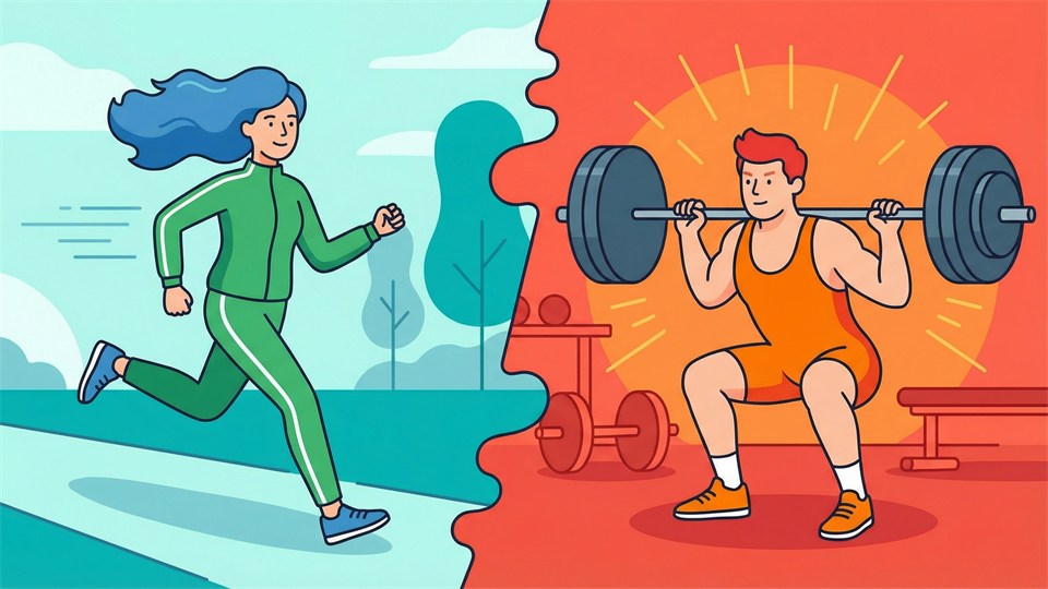 Cardio vs musculation Title Image