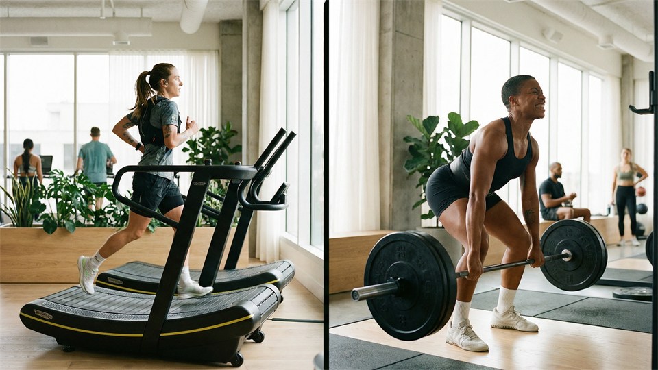 Des personnes pratiquent à la fois la course à pied et la musculation
