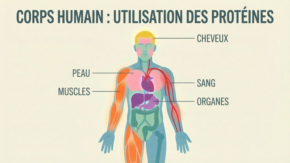 Illustration des fonctions des protéines dans le corps