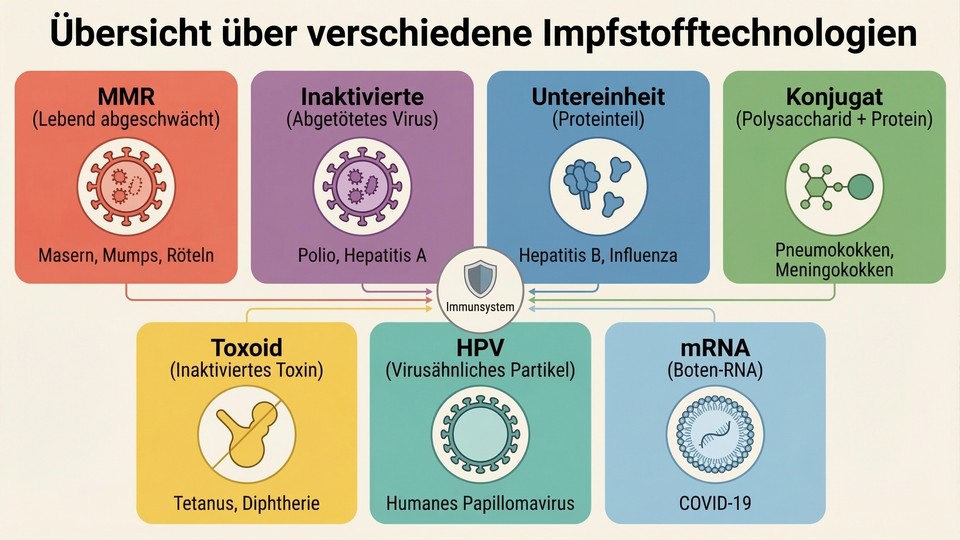 Übersicht über verschiedene Impfstofftechnologien