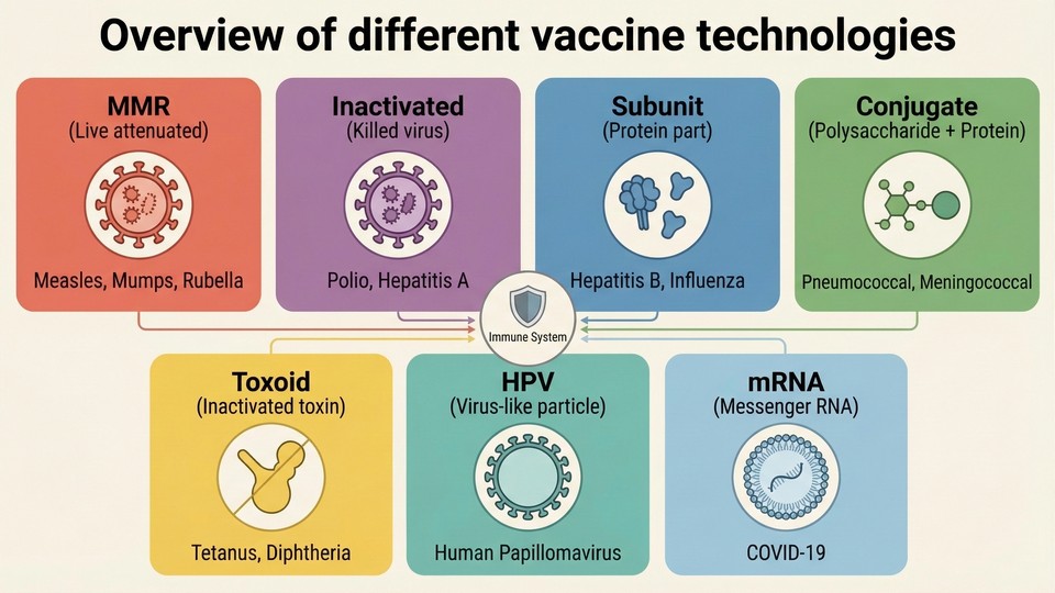 Overview of different vaccine technologies