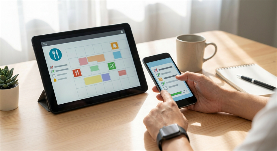 Digital planning with AI on mobile and tablet