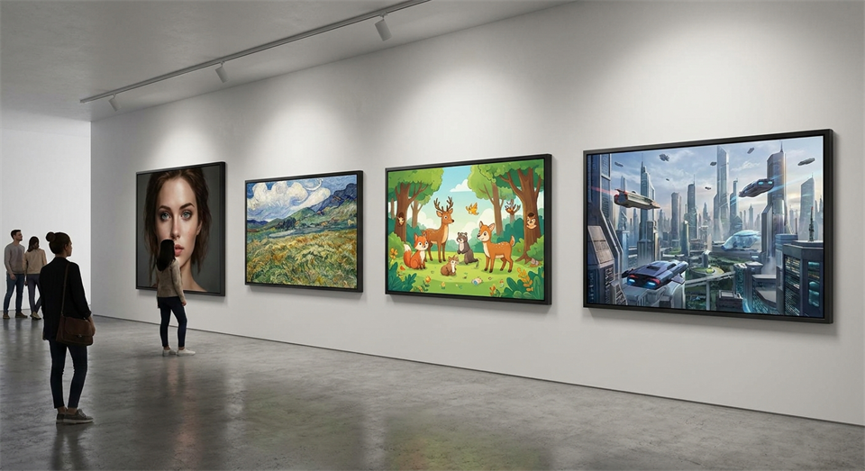 Diferentes estilos visuales creados con IA