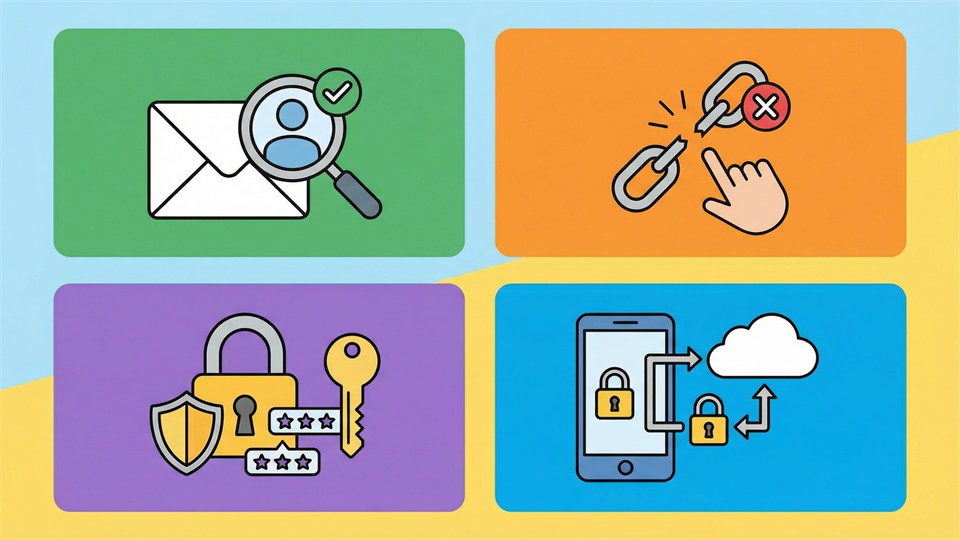 An infographic with tips to avoid phishing