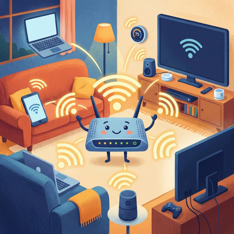 Grafisk illustration af router